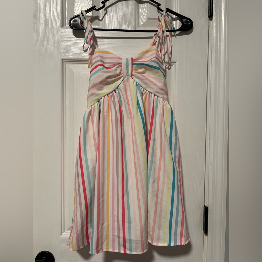 Colorful Women's spaghetti strap cute mini dress party summer date sexy travel